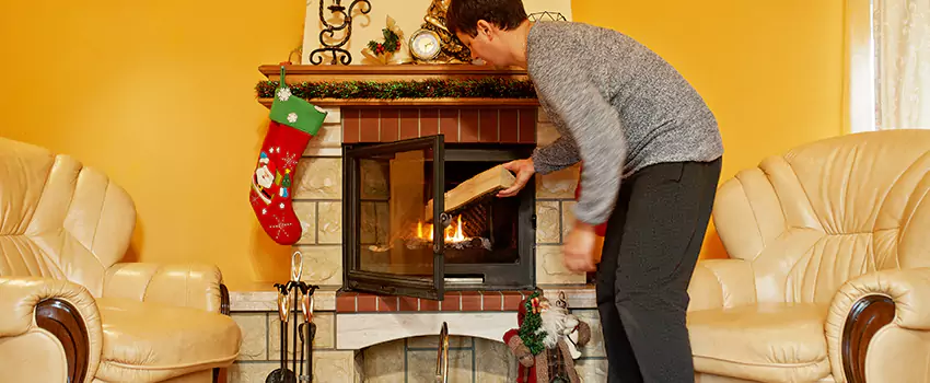 Rusted Metal Fireplace Restoration in Clemmons, North Carolina